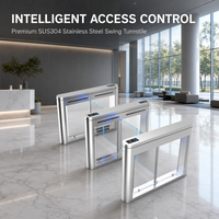 Tourniquet en acier inoxydable SUS304 à coins arrondis, prix usine, avec support pour reconnaissance faciale personnalisée, empreinte digitale et API SDK ouverte