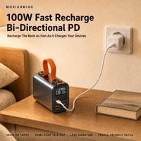 Batterie externe portable 30000mAh pour ordinateur portable, charge rapide USB-C 100W avec écran numérique et poignée de transport