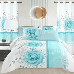 Extra-large Size Bed Sheet Set with Curtains - <strong>Bedding</strong> Products Factory Wholesale - 8-piece Bed Sheet Set - Product Image 3