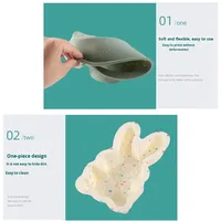 Moule en silicone pour œuf de dinosaure de Pâques-Moule à thème lapin pour gâteaux et desserts créatifs, outil de cuisson bricolage résistant à la chaleur