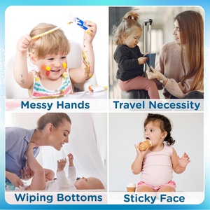 Lingettes humides pour bébé, marque privée, 60 pièces, eau pure nettoyante douce pour le visage <span class=keywords><strong>et</strong></span> les <span class=keywords><strong>mains</strong></span> - Product Image 6
