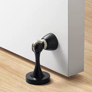 Butée de porte à ressort en alliage de zinc robuste, fixation murale magnétique durable <span class=keywords><strong>pour</strong></span> hôtels, design moderne - Product Image 1