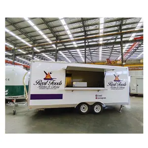 USA Mobile Commercial Food Trailer Stainless Steel Deep Fryer Food Truck Pizza Hot Dog Ice Cream Street Food Cart