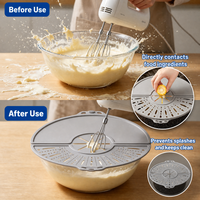 Couvercle de casserole pliable en silicone multicolore, anti-éclaboussures et anti-débordement, pour mélanger les œufs et la crème, écologique