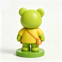 Figurine de bureau personnalisable en PVC, série Ours Vert avec Étoile Jaune, boîte mystère 5 cm, jouet décoratif unisexe, cadeau pour les 14 ans et plus