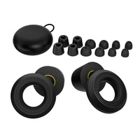 Nouveaux bouchons d'oreilles personnalisés en silicone/mousse à mémoire de forme - Confort pour dormir, anti-ronflement, ajustement sur mesure - Réduction du bruit de 30 dB (SNR) pour un sommeil silencieux