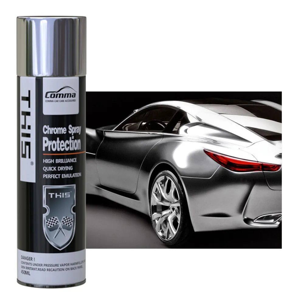 OEM/ODM or effet miroir argent plastique étiquette privée pulvérisation chrome peinture en aérosol métal peinture en aérosol