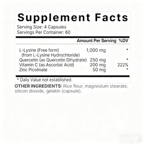 2025 ओम कारखाने प्रत्यक्ष बिक्री और अनुकूलन एल लिसिन क्वारसेटिन विटामिन सी सूत्र प्रतिरक्षा समर्थन कैप्सूल - Product Image 2