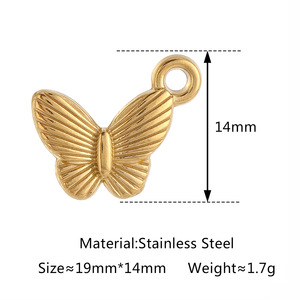 Jingxiang Cross-border In-stock <span class=keywords><strong>piccoli</strong></span> ciondoli In acciaio inossidabile, simpatici pesci animali, insetti, farfalle, cavalli, gioielli per uccelli fai da te Acc - Product Image 5