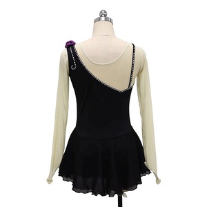 Robe <span class=keywords><strong>de</strong></span> <span class=keywords><strong>patinage</strong></span> <span class=keywords><strong>artistique</strong></span> scintillante pour enfants et filles Robe <span class=keywords><strong>de</strong></span> ballet <span class=keywords><strong>de</strong></span> <span class=keywords><strong>patinage</strong></span> à roulettes en maille et strass - Product Image 6