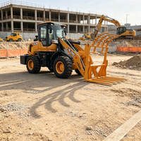 Traktor Mini 2 Ton 4WD dengan Backhoe Loader, Transmisi Otomatis, Hub Reducer, Komponen Inti Lengkap untuk Konstruksi Ekspor