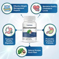 Capsules d'extrait de Glucomannane de Konjac à Marque Blanche, Complément Digestif pour la Gestion du Poids, OEM Halal