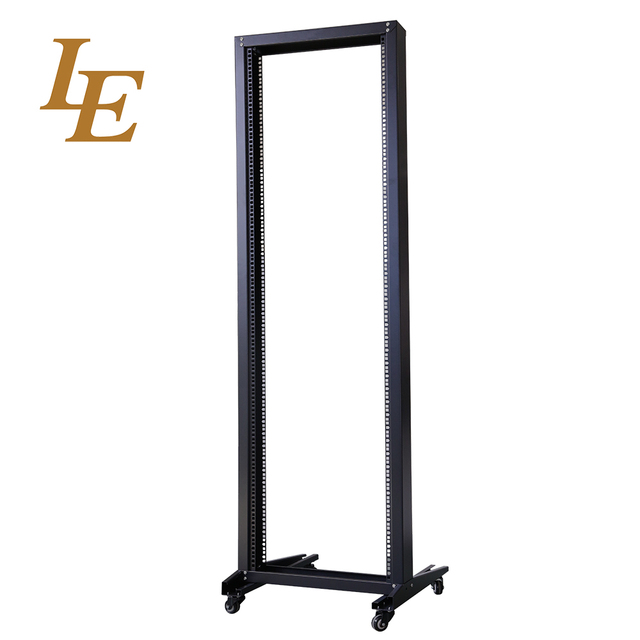 19" 42U Open Rack for Data Center 2 Posts SPCC 1.2mm Steel Powder Coated CE Certified Floor Standing Server Cabinet