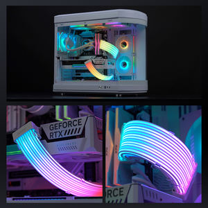 Asiahorse สาย LED สำหรับคอมพิวเตอร์เคส PC สำหรับเล่นเกมสายเมนบอร์ดซิลิโคนแบบนิ่ม RGB สาย PSU - Product Image 6