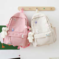 Sac à Dos Léger et Frais Style Coréen Décontracté pour Filles, Grande Capacité en Polyester pour Élèves du Primaire et du Secondaire