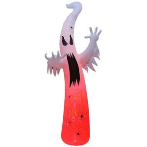 Décorations gonflables géantes d'Halloween personnalisées de 12 pieds, lampes à flamme effrayantes avec LED intégrées pour la décoration de fêtes en intérieur et en extérieur, 110V - Product Image 1