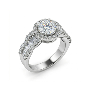 Anillo de Boda Romántico de Oro Sólido de 10K/14K/18K Personalizado con Diamante Redondo de 1ct Cultivado en Laboratorio, Certificado por IGI, Corte Brillante, para Fiestas y Eventos - Product Image 1