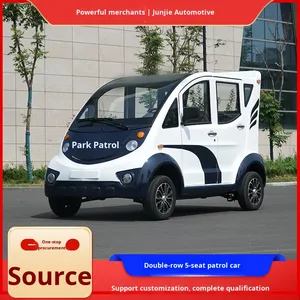 Voiture de patrouille électrique à double rangée personnalisée par le fabricant, entièrement fermée, véhicule à énergie nouvelle pour les visites touristiques et les inspections en zone panoramique - Product Image 5