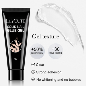 <span class=keywords><strong>LILYCUTE</strong></span> Pegamento Sólido para Uñas de 15ml, Transparente, Sin Residuos Pegajosos, Fuerte Fijación, No Flotante, para Uñas Postizas - Product Image 2
