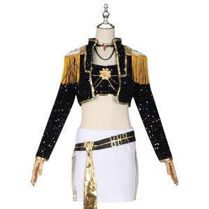 Disfraz de Cosplay de Kpop Witcher Starry Romance, Negro y Dorado, para Actuaciones en Escenario, para Mujeres Adultas - Product Image 5