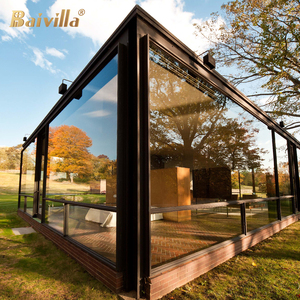 Invernadero de Vidrio Plano Aislado de Aluminio, Solárium Prefabricado Independiente para 4 Estaciones, Pérgola de Vidrio para Exteriores - Product Image 2