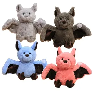 Allo dibujos animados Halloween murciélago regalos juguetes de peluche realistas con alas Animal relleno lindo murciélago muñeco de peluche