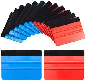 Outils de teinture de vitres en vinyle de <span class=keywords><strong>voiture</strong></span>, 4 pièces, raclette durable, en <span class=keywords><strong>feutre</strong></span> noir, pour emballage, en film vinylique - Product Image 2