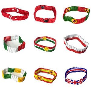 <span class=keywords><strong>Bracelet</strong></span> perlé avec drapeaux de Grande-Bretagne, du <span class=keywords><strong>Portugal</strong></span>, de la Pologne, de l'Espagne, de l'Italie, de la Belgique, de l'Irlande, de la Turquie et de l'Albanie, par Liberty Gifts - Product Image 1
