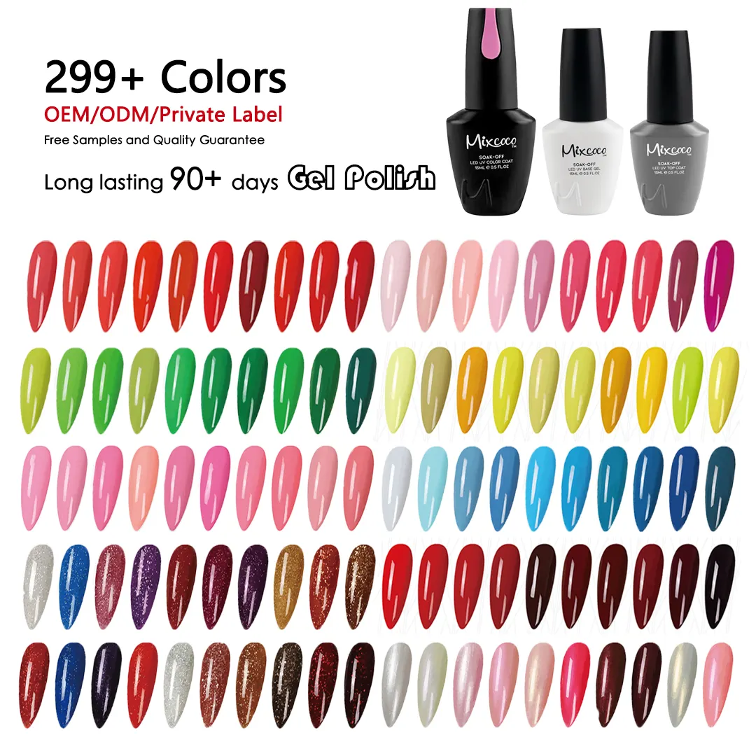 Manicure Nail Art Paint pigment Supplies UV Gel 15m Hema free esmalte em en Private Label Soak Off UV Nail Gel Polish gel polish