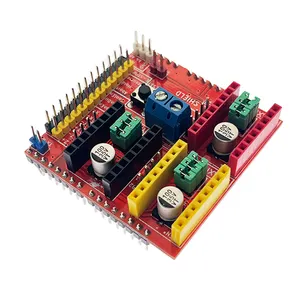 ชิ้นส่วนเครื่องพิมพ์ 3D CNC Shield V4 เครื่องแกะสลัก A4988 บอร์ดขยายไดรเวอร์