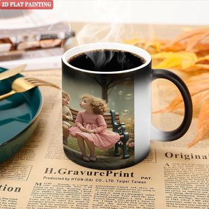 Frosted Black <b>Ceramic</b> <b>Mug</b> 11oz Heat Color Changing Cup Festival Holiday Souvenir - Product Image 5