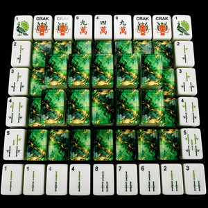 Tuiles de Mahjong Américaines de Luxe Modernes Personnalisées, Finition Inspirée Sunday Blue, 160 Pièces, Ensemble de Tuiles Acryliques Pliables à 2 Couches, Casino - Product Image 1