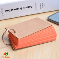 Anpassbares Mini-Notizbuch Loseblatt-Taschenbuch mit Eisenring Blank Color Paper Cover Handschrift-Speicher karte für Wörter
