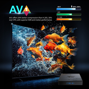 HOT X96 <span class=keywords><strong>NET</strong></span> Amlogic S905Y5 <span class=keywords><strong>TV</strong></span> BOX Android 14.0 4GB 32GB 2.4G 5G WIFI6 Control por Voz 100Mbps LAN Set-Top Box - Product Image 4