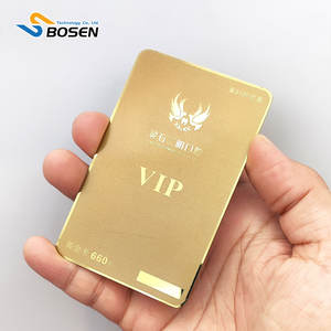 ペーパーボックス付きカスタム印刷アルミ真鍮ステンレス金属会員ギフトカード - Product Image 5