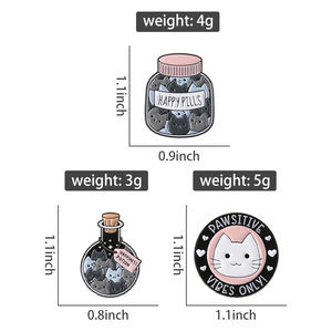 Cartone animato gatto pozione smalto spilla bottiglia Kawaii zaino distintivo distintivo accessori per gioielli regalo per gli amici - Product Image 6