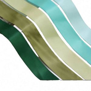 โรงงานขายส่งริบบิ้นผ้าซาตินโพลีเอสเตอร์ RPET 100% แบบสองหน้า ผลิตตามสั่ง พิมพ์โลโก้ได้ เป็นมิตรกับสิ่งแวดล้อม ม้วน 196 - Product Image 6