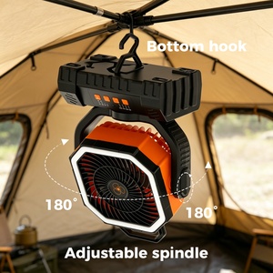 Solar Powered Rechargeable <b>Fan</b> USB with LED Power Bank Portable <b>Remote</b> Outdoor & Car Use Handheld Design Camping <b>Fan</b> - Product Image 1