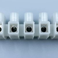 Bloc de bornes à vis PA9, 12 positions, en laiton, ignifuge, isolé, pour câblage électrique fixe
