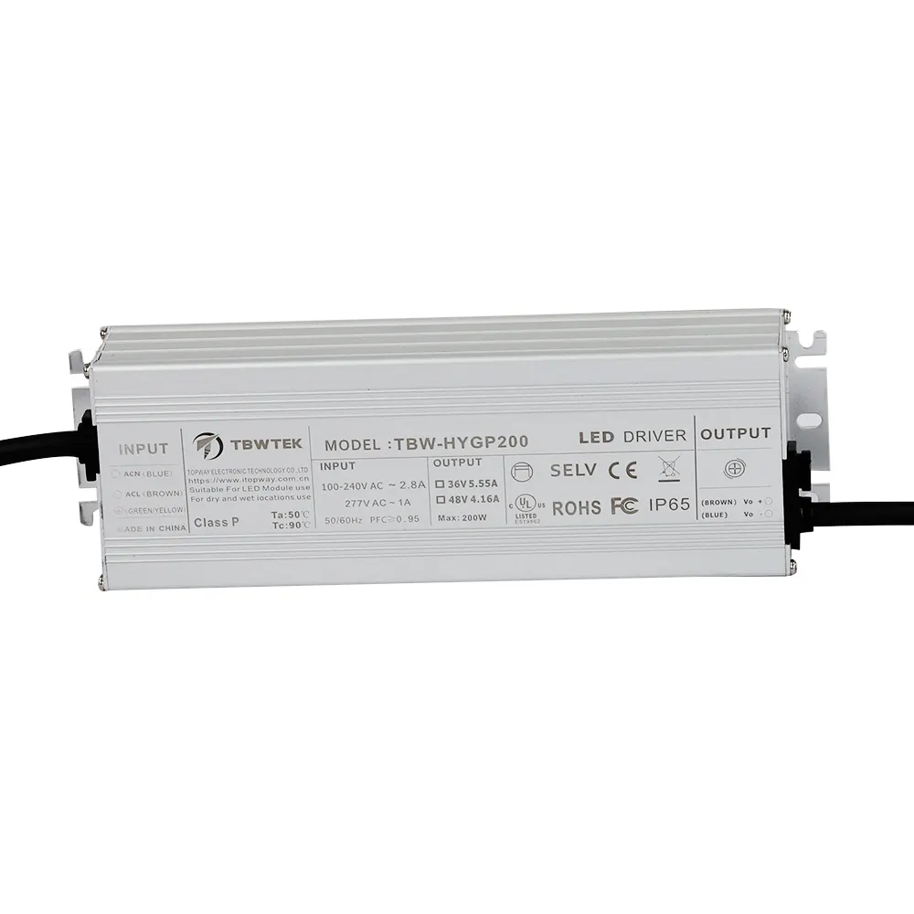 조명 액세서리 TBWTEK-LFA200 200W 48V/4.16A IP67 AC-DC PFC 정전압 정전류 스위치 전원 공급 장치 LED 드라이브