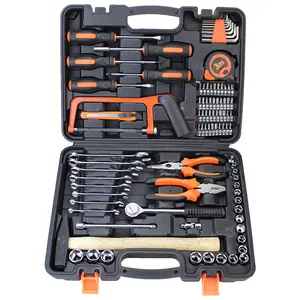 New combination 91 pcs car emergency tool case set home tool carbon steel hardware tool set