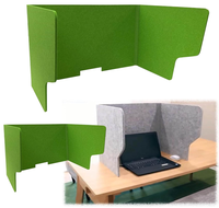 Cloison de séparation acoustique pour bureau, cloison de confidentialité pliable avec tableau d'affichage en feutre pour l'école, le bureau, la bibliothèque