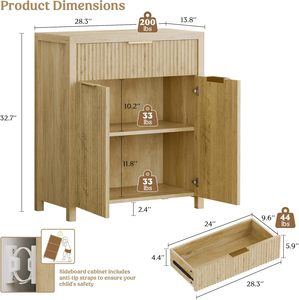 Armario <span class=keywords><strong>de</strong></span> Baño con Ruedas, Mueble <span class=keywords><strong>de</strong></span> Almacenamiento Impermeable para <span class=keywords><strong>Entrada</strong></span>, Armario <span class=keywords><strong>de</strong></span> Madera para Almacenamiento - Product Image 3