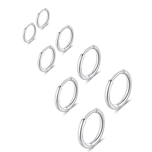 Aros de Acero Inoxidable 316L para Mujer, Diseño Simple y Moderno, para Uso Diario, Regalos, Joyería para Perforaciones Corporales, Aros con Clip - Product Image 2