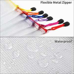 Sacs à fermeture éclair en maille, 8 tailles, en PVC imperméable, pour l'organisation domestique, rangement polyvalent, aseptique, 8 couleurs, en plastique, pour les rendez-vous - Product Image 4