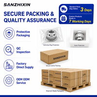 Polea de distribución de aluminio SONGHU OEM S8M de 40 dientes SH-HTPA40S8M250-A-P20, diámetro interior de 20-65 mm, diámetro del paso de 100,49 mm