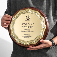 Plaque en gros d'usine marque autorisée médaille créative production de gravure personnalisée prix en bois qualité cuivre cadeau prix