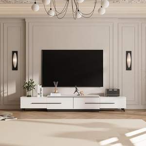 Meuble <span class=keywords><strong>TV</strong></span> et armoire de rangement en bois écologique moderne avec montage facile <span class=keywords><strong>pour</strong></span> salon et chambre à coucher, convient aux téléviseurs de 65 pouces - Product Image 2