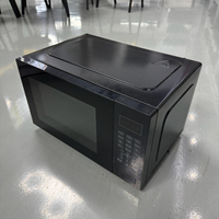 Plateau tournant en verre Table électrique noire numérique 900W 25L Friteuse à air Mini four à micro-ondes de comptoir