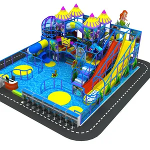 2024 Novo Design com tema oceano Playground comercial interno Equipamento de entretenimento macio para crianças Centro de jogos indoor